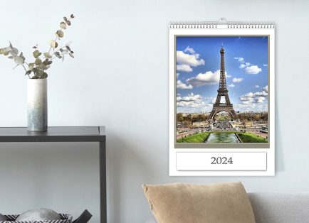 Fali naptár 6+1 lapos (21x30 cm) álló képekhez